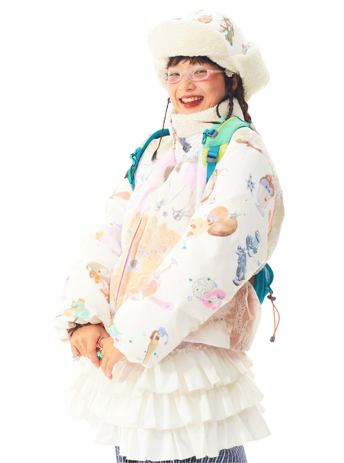 sillysis - Cute Illustrated Down Jacket jacket sillysis