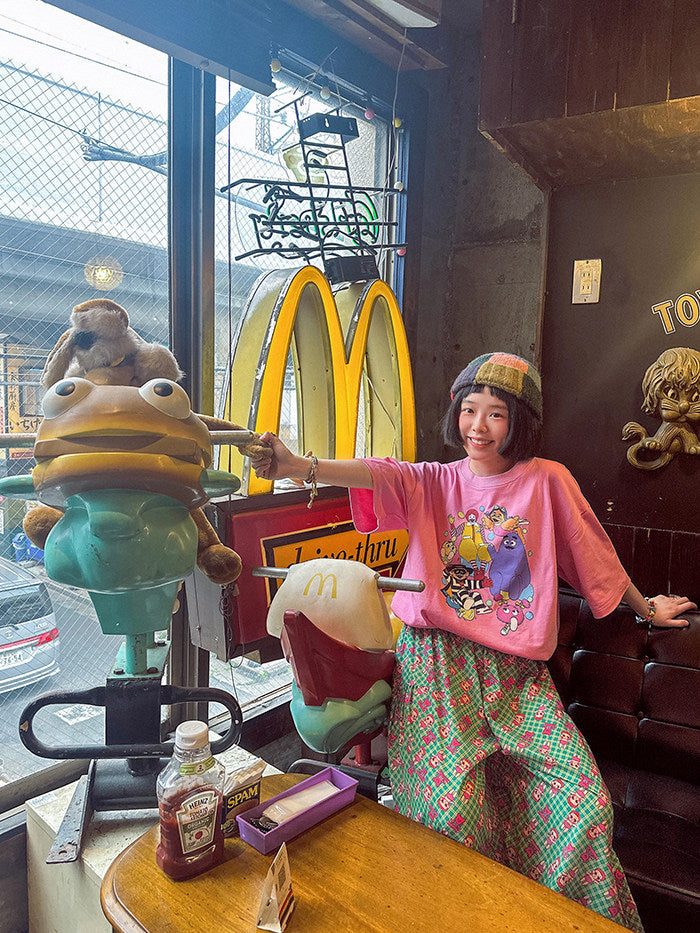 made in zzz – Pink Cartoon Cotton Tee shirt made in zzz