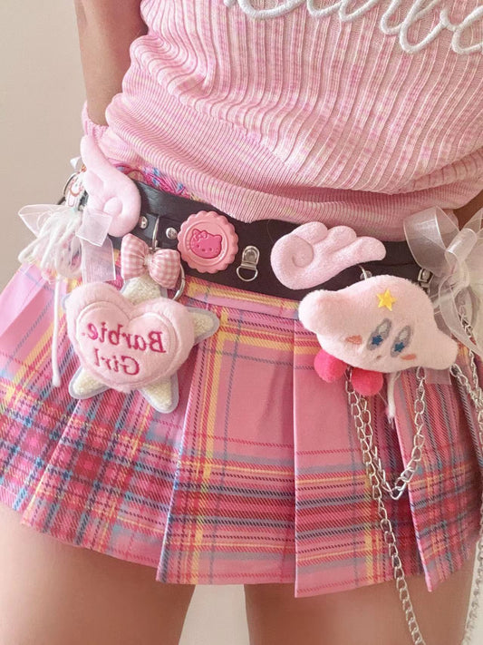 Hidden - Y2K Pink Bow Waist Belt for Decora & Subculture Looks belt hidden