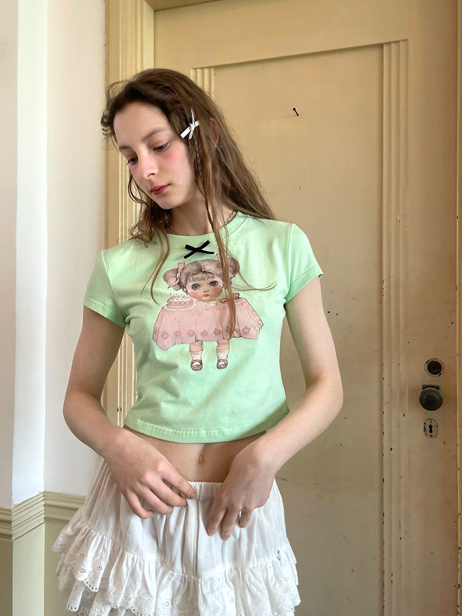 Daytoday Everyday Institute - Girly Kawaii Doll Tee Angel Tears tshirt daytoday everyday institute