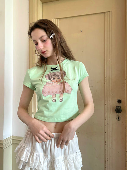 Daytoday Everyday Institute - Girly Kawaii Doll Tee Angel Tears tshirt daytoday everyday institute