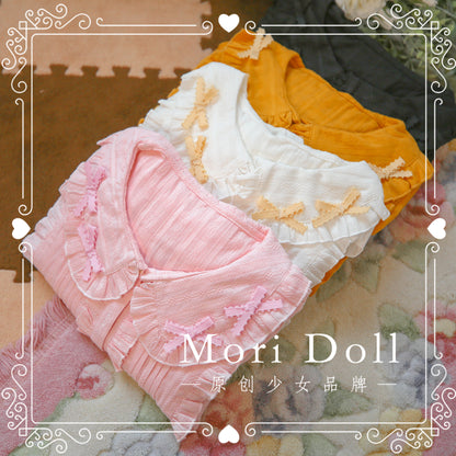 Mori Doll - Bunny Ear Cotton Blouse with Pleats shirt Mori Doll