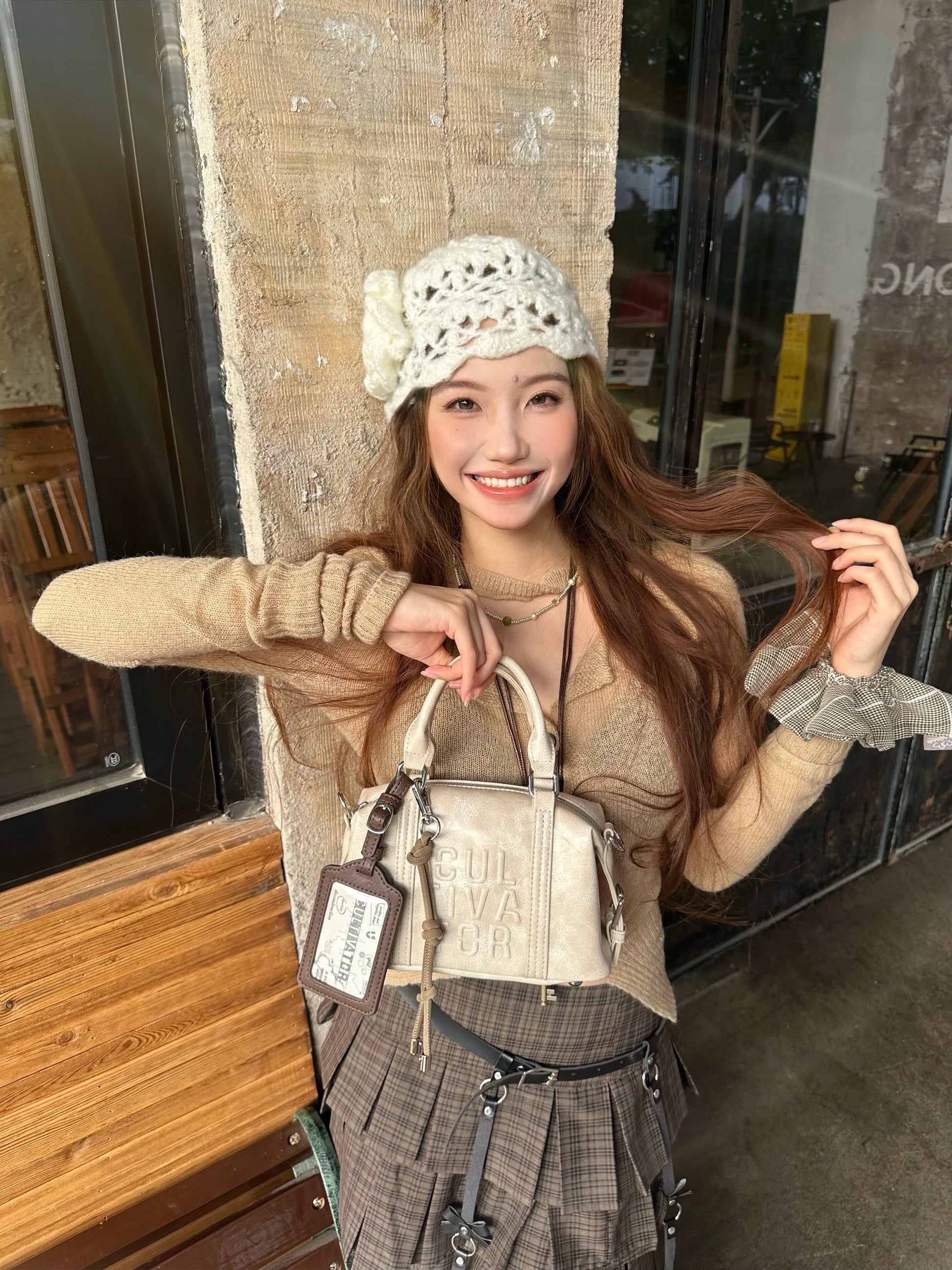 Cultivator - Vintage Colorblock Boston Shoulder Bag bag Cultivator