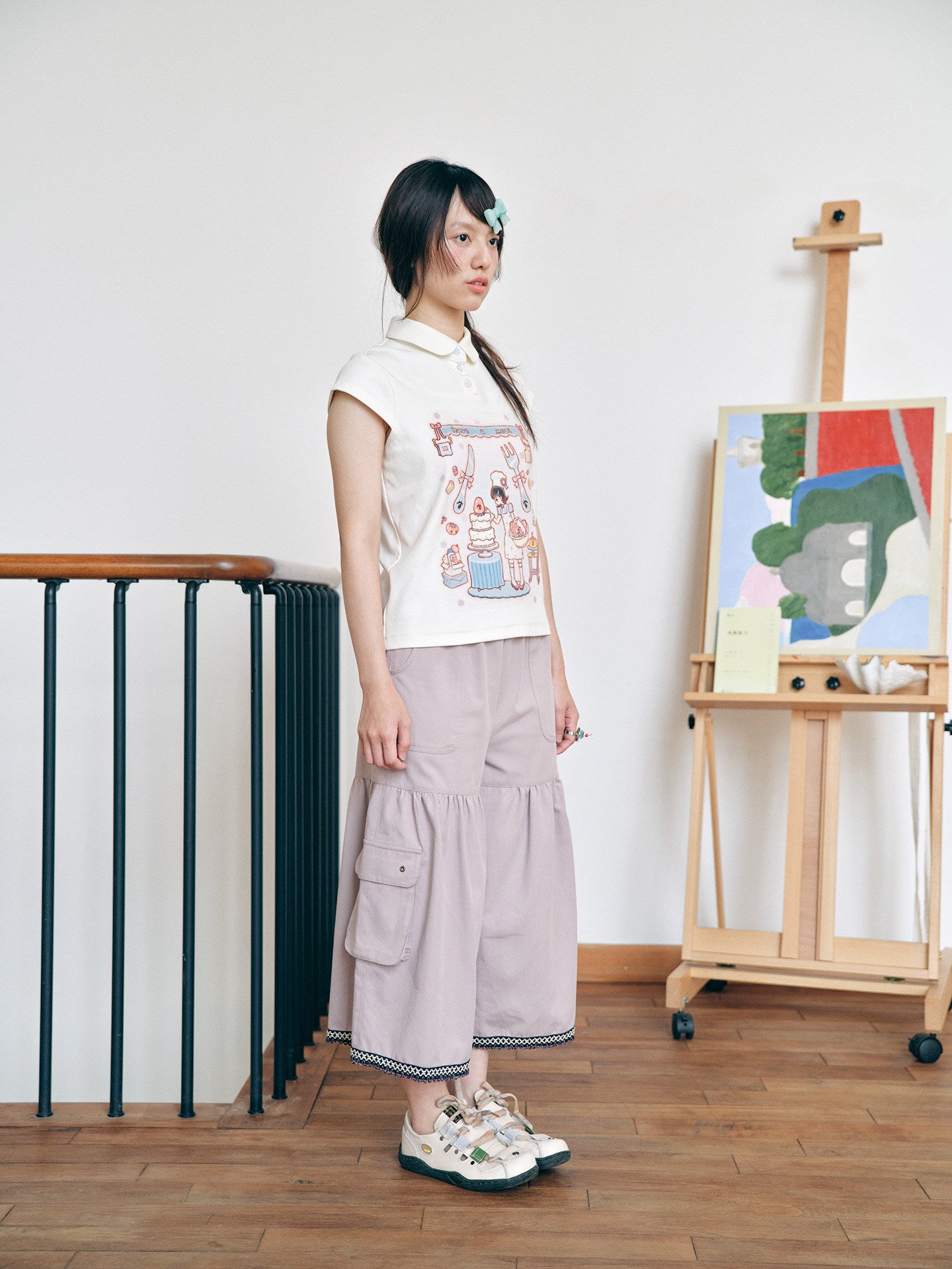 Have A Meal - Purple Lace Wide Leg Pants