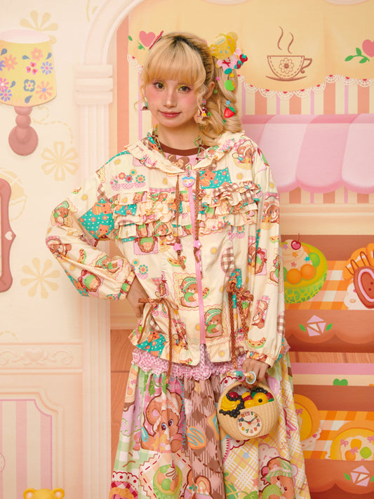 Lutra Jump - Decora Kei Patchwork Hooded UPF50 Sun Jacket jacket Lutra Jump