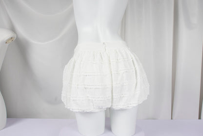 Allbubble - White Lace Bow Bloom Shorts shorts Allbubble