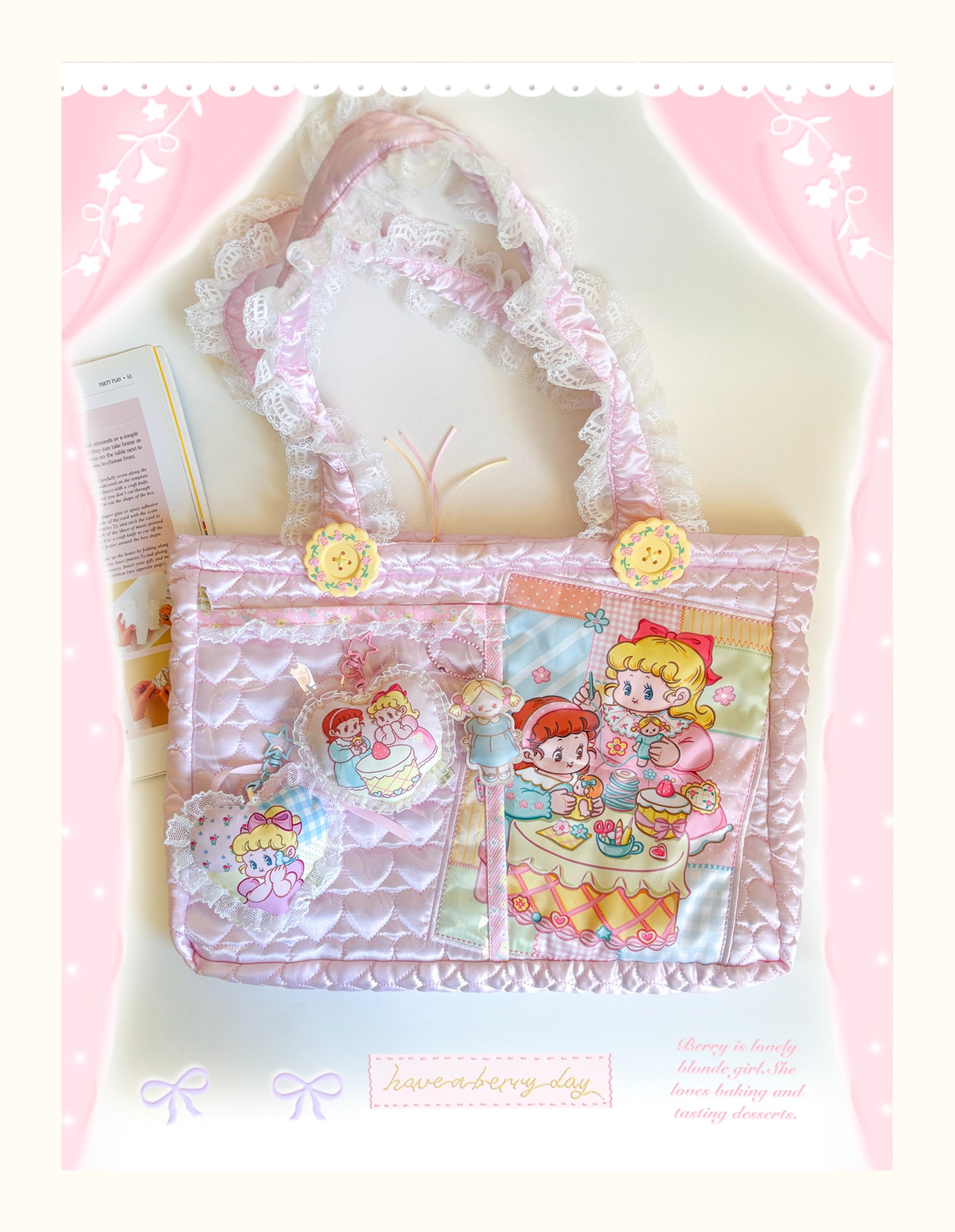 Little Berry - Kawaii Puffy Heart Sewing Girl Bag bag Little Berry