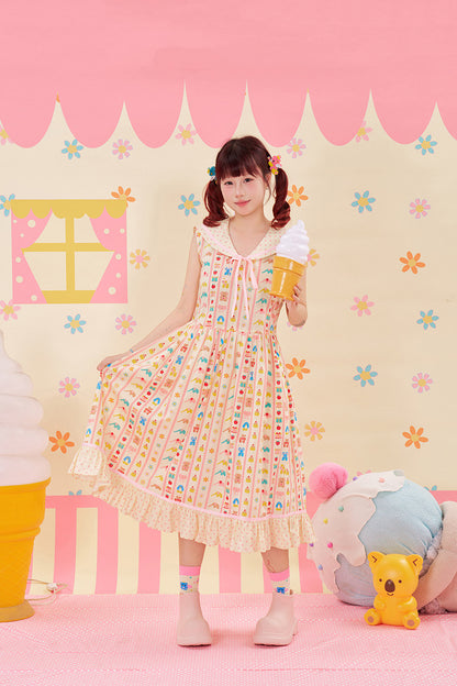 NIKKOU - Animal Print Sailor Dress dress Nikkou home