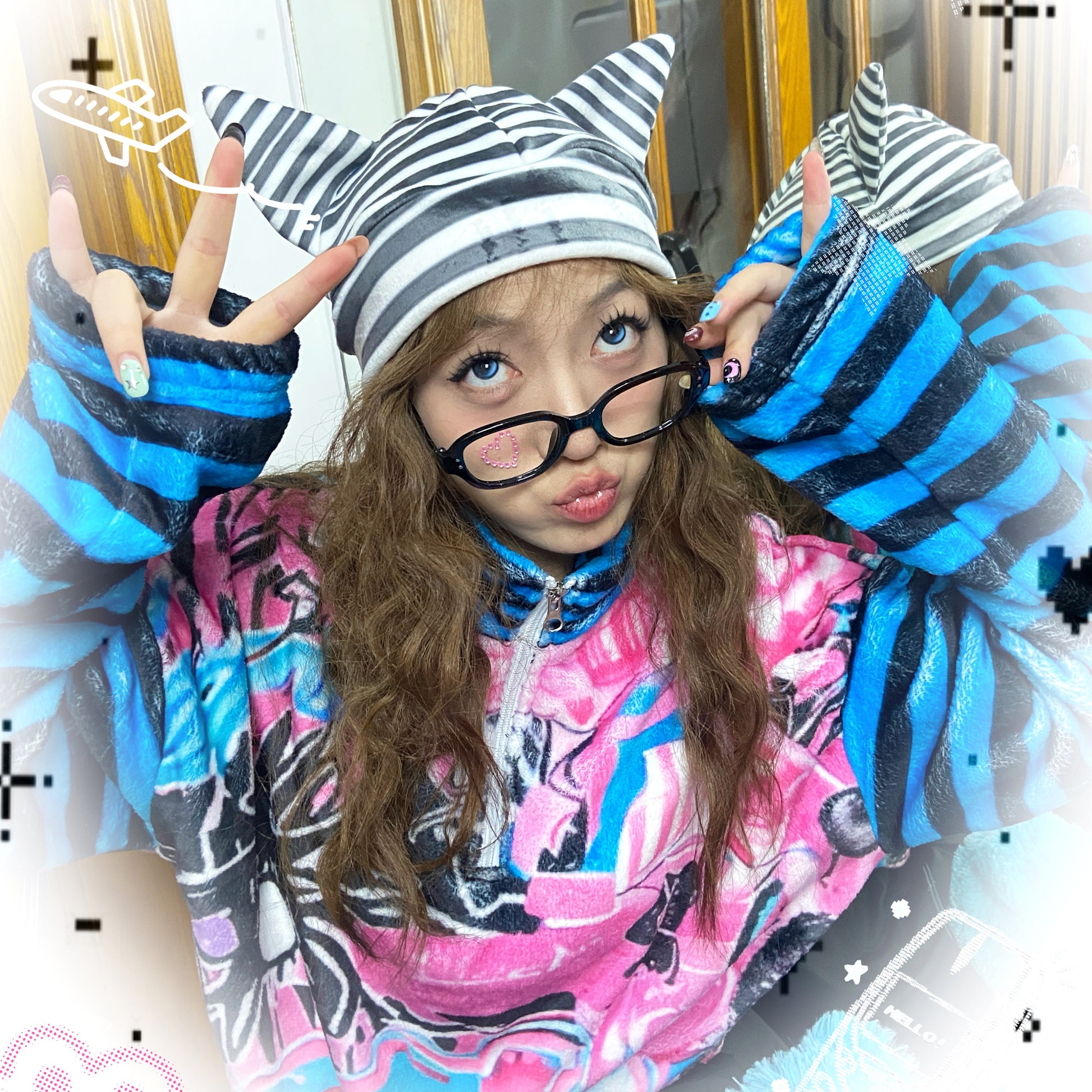 LEERROO - Y2K Punk Cat Ear Fleece Hat hat Leerroo