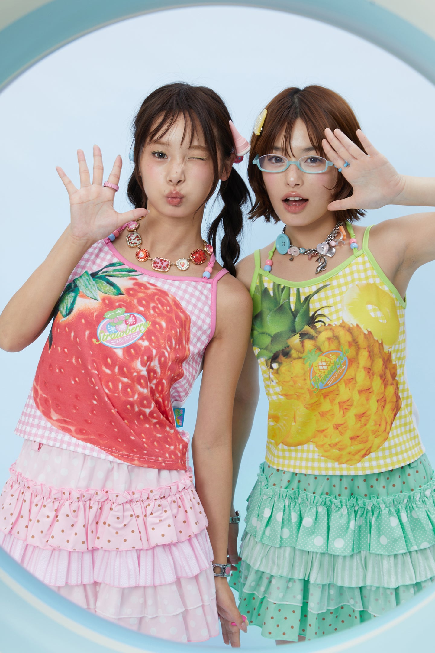 Frufru Fruity Girl Camisole Top | Japanese Kawaii Cotton Tank camisole frufru