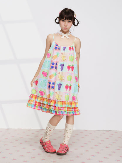 FRUITS - Fruit Ruffle Cami Dress dress Fruits