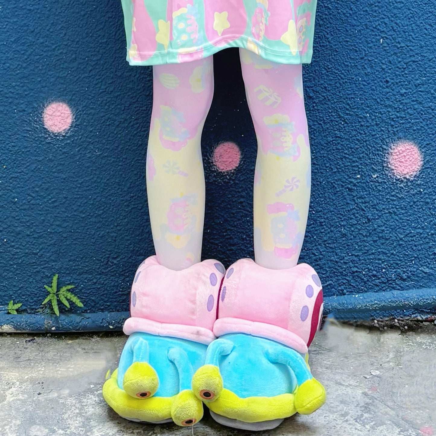 Rainbow Universe RUX - Pastel Macaron Decora Kei T-Shirt & Tights Set set Rainbow Universe RUX Tights