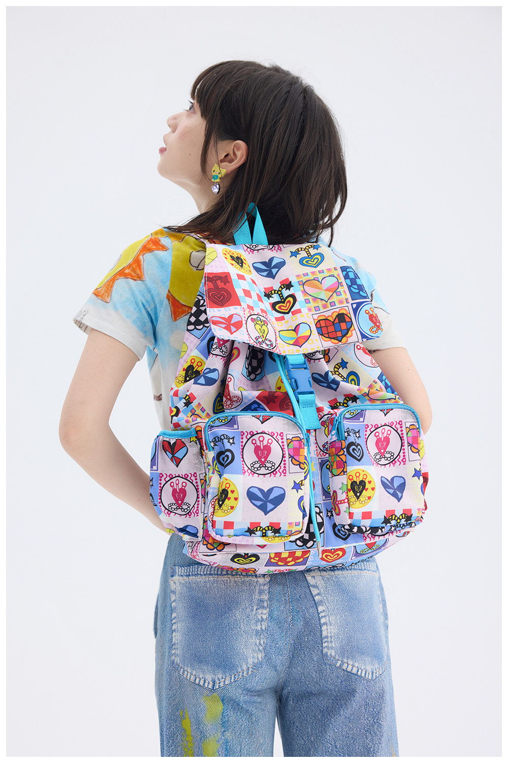 tntntutu - Decora Kei Colorful Heart Backpack backpack tntntutu