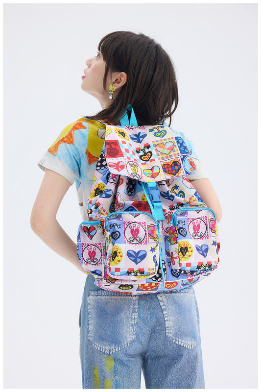 tntntutu - Decora Kei Colorful Heart Backpack backpack tntntutu