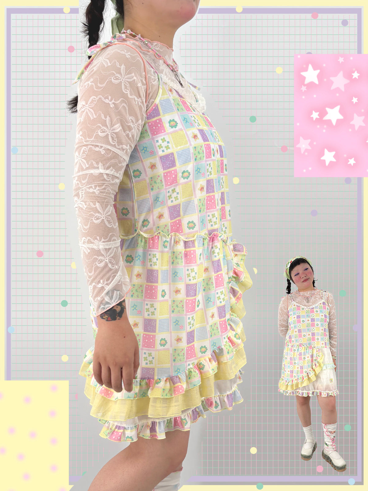shishihshop - Kawaii Asymmetric Slip Dress dress shishihshop