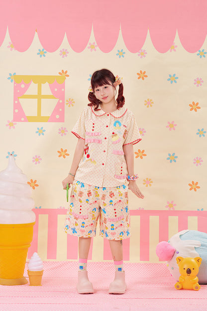 NIKKOU - Animal Embroidered Lace Shirt shirt Nikkou home
