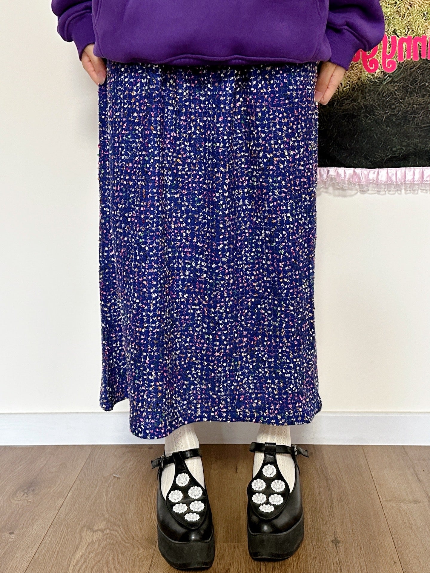 bunnybunnygun - Harajuku Mid-Length Elastic Skirt Set skirt bunnybunnygun