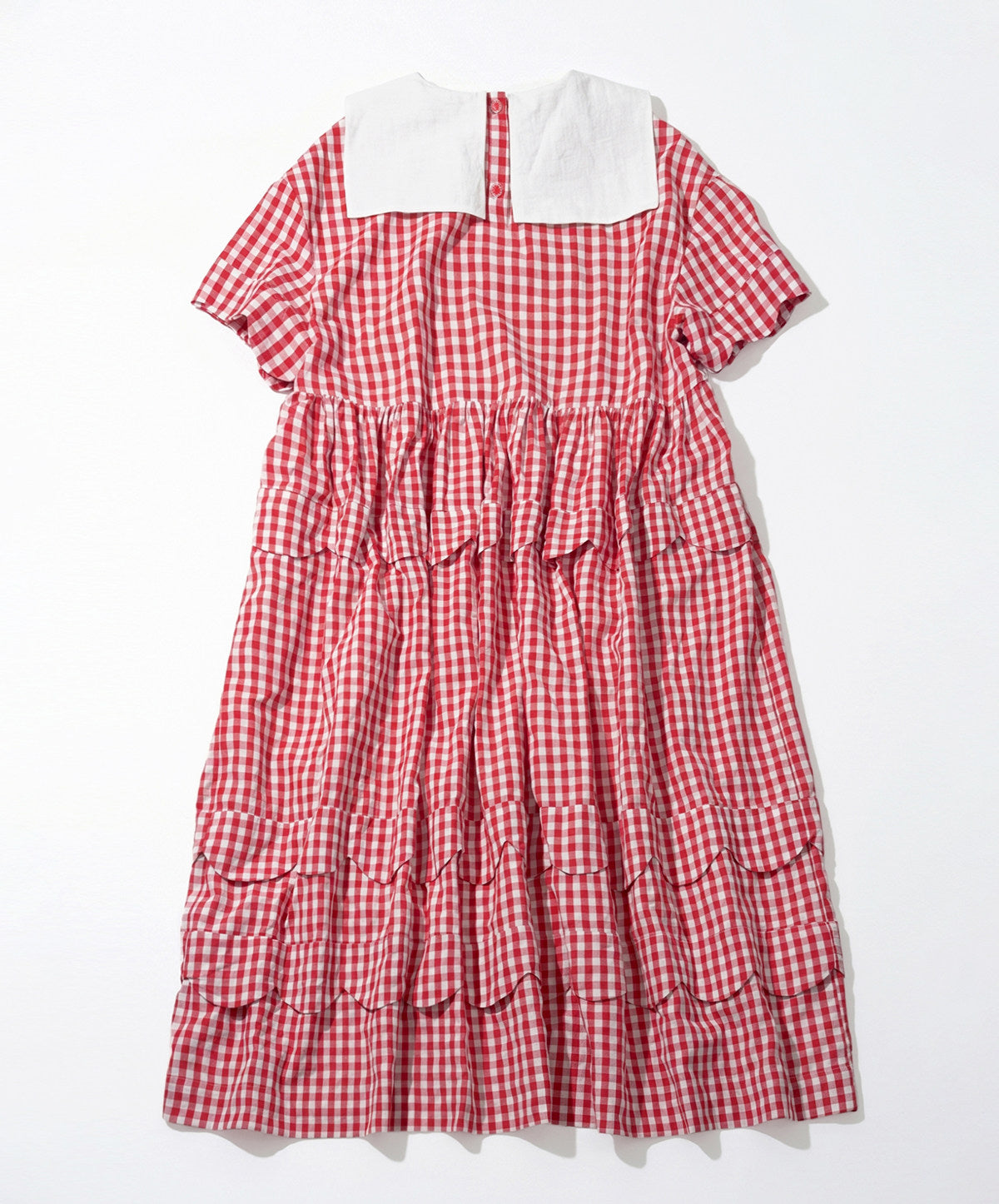 Imakokoni - White Doll Collar A-Line Dress apron imakokoni
