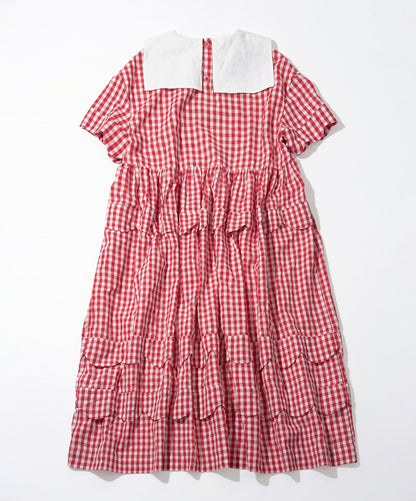 Imakokoni - White Doll Collar A-Line Dress apron imakokoni