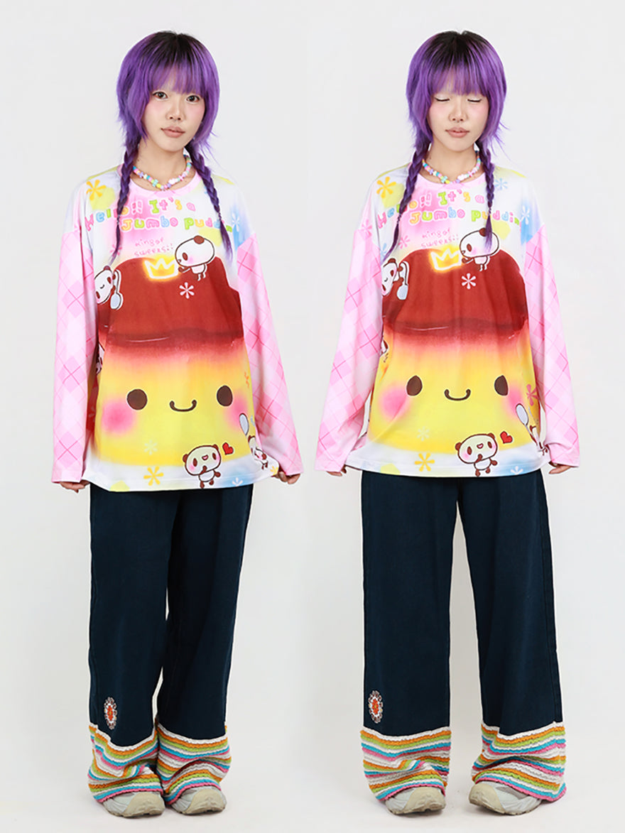 Nihon Kids - Kawaii Pudding Print Top shirt NIHON KIDS