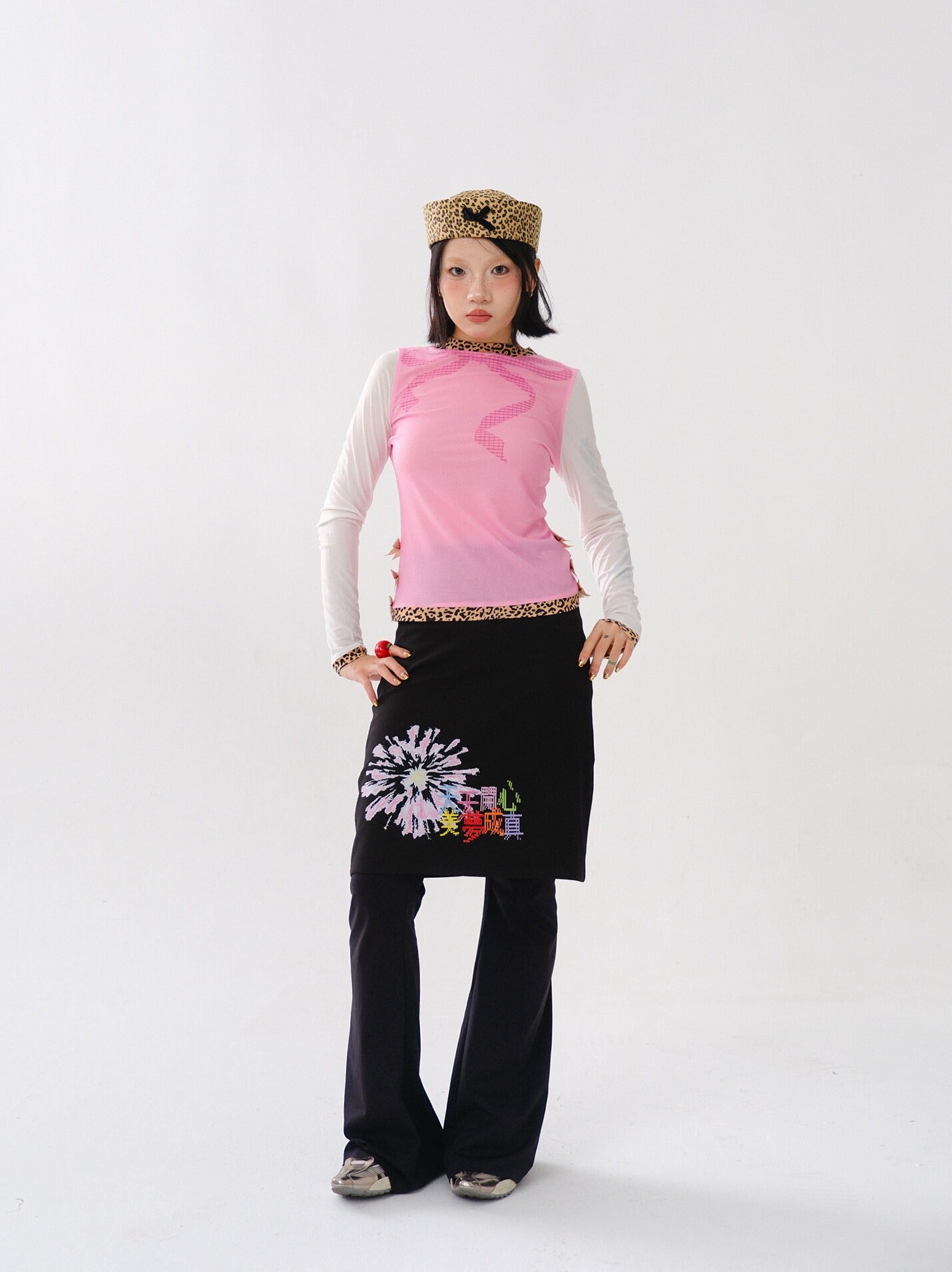 OurHappy Fireworks A-Line Skirt | Original Harajuku Midi Skirt skirt Our Happy