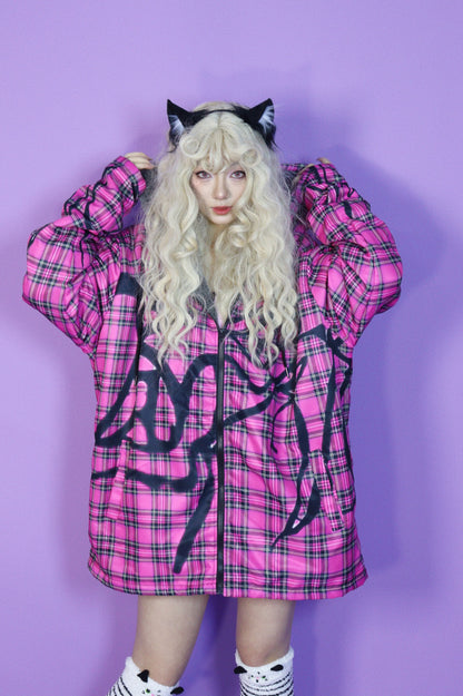 LEERROO - Harajuku Kawaii Padded Hoodie Jacket Fleece Lining hoodie Leerroo