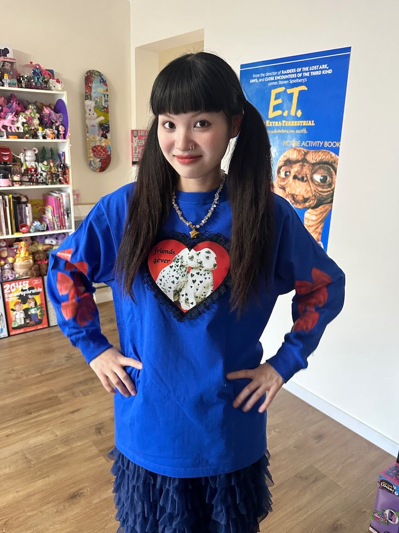 bunnybunnygun – Decora Kei Blue Oversized Tee shirt bunnybunnygun