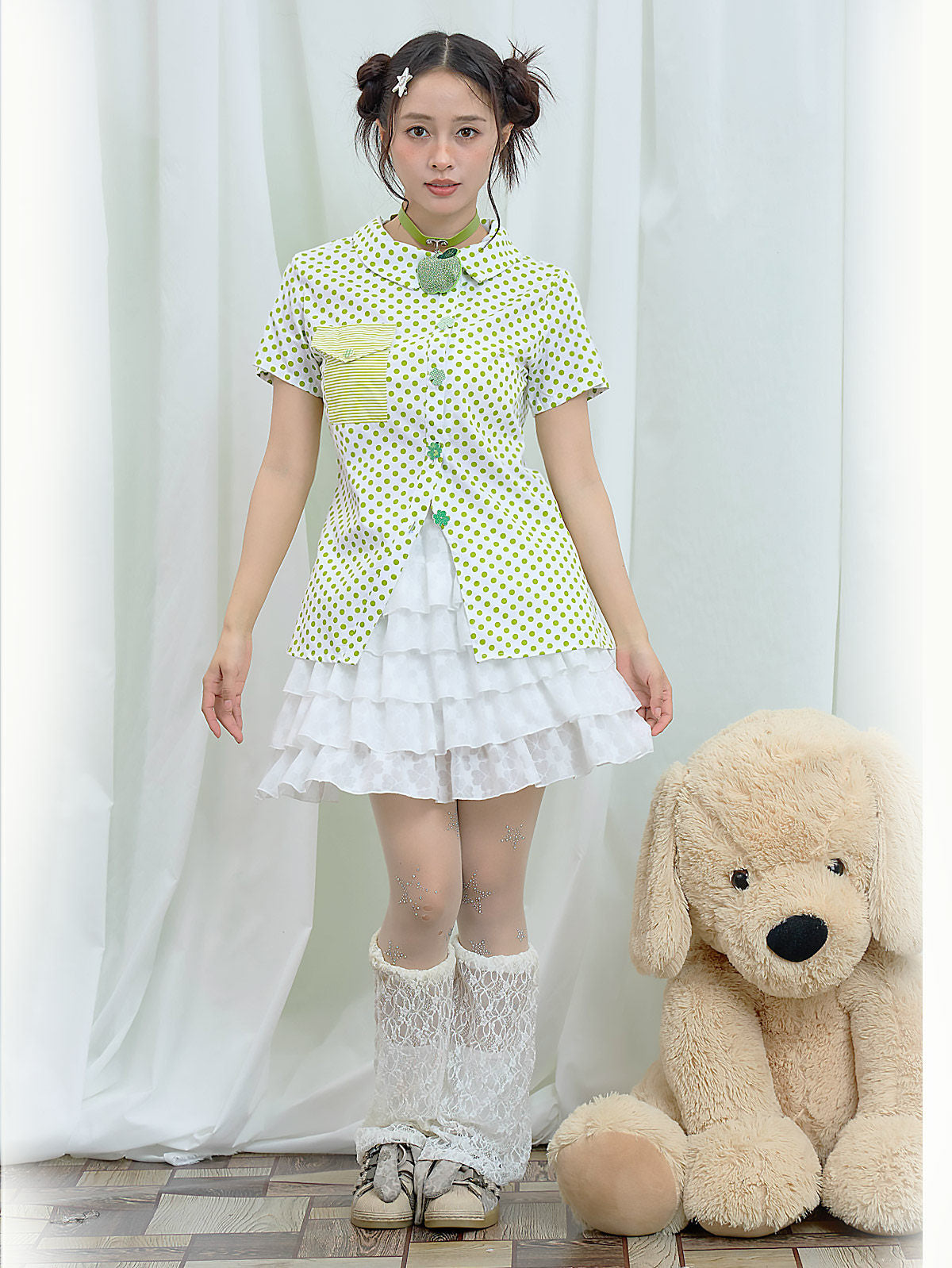 Moon Meadow - White Clover Tiered Skirt skirt Moon Meadow
