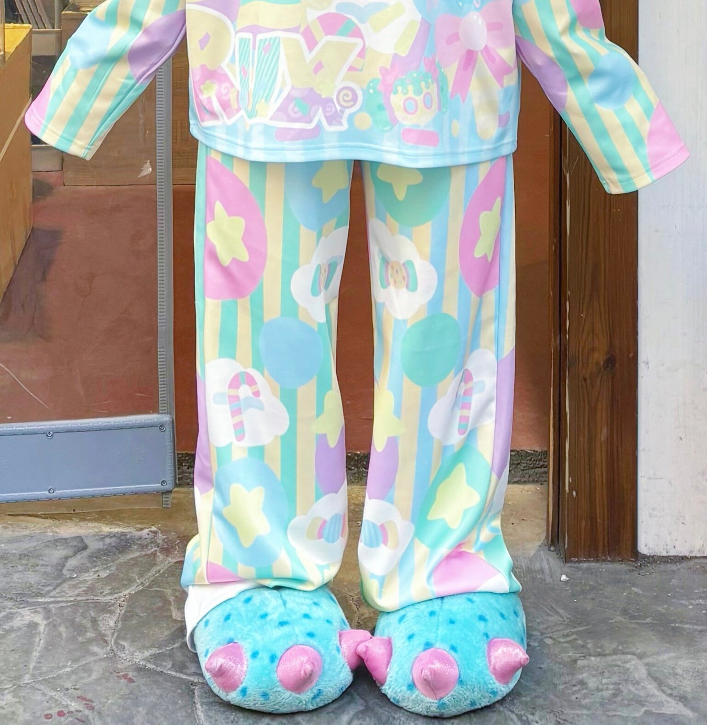 Rainbow Universe RUX - Pastel Decora Kei Two Piece Set set Rainbow Universe RUX Pants S