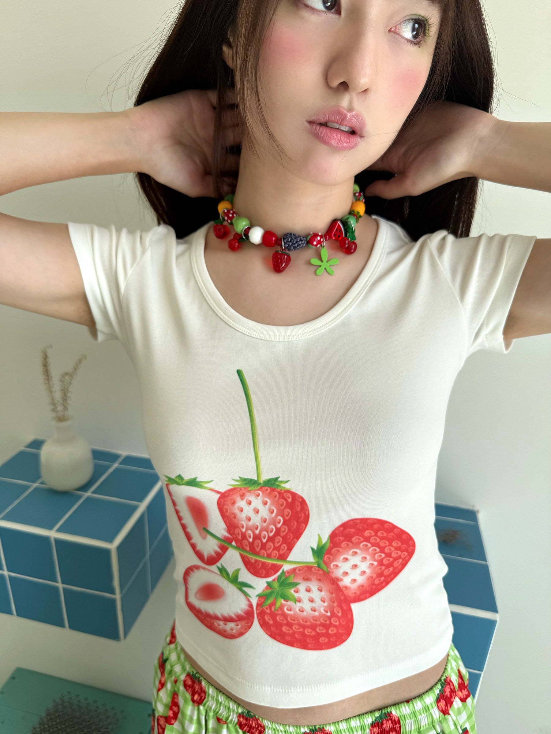 FRUITS - Fruit Panda Beaded Necklace | Kawaii Colorful Japanese Accessory necklace Fruits