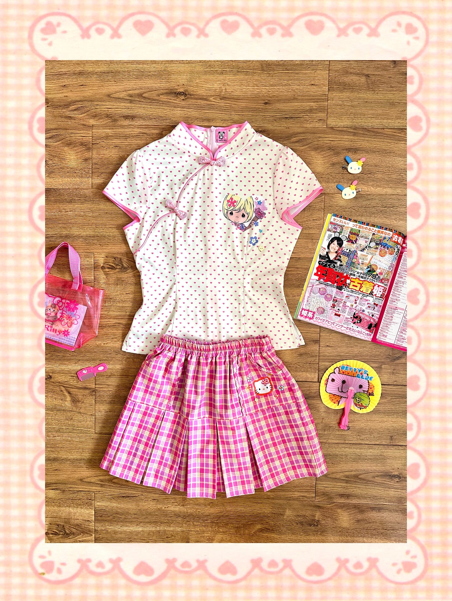 Bodytalk - Strawberry Qipao Style Top shirt bodytalk