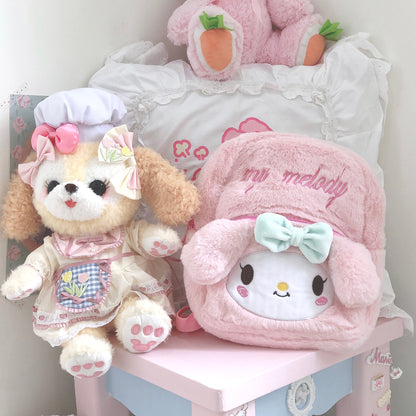 blurredbear原创日系可爱软妹日常学生百搭毛绒双肩jk包包 bag Blurred Bear