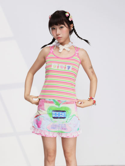 FRUITS - Fruit Stripe Cami Top camisole Fruits