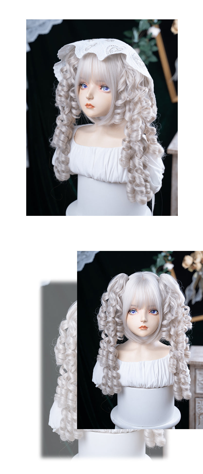 Alice Garden - Kawaii Moonlight White Twin-Tail Wig wig Alice Garden
