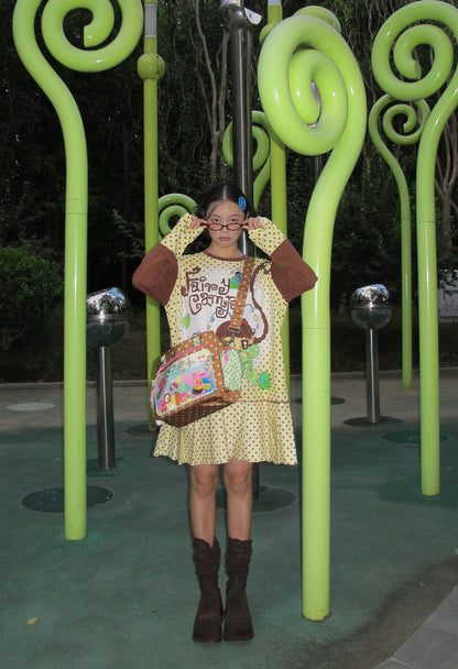 FruFru - Y2K Pleated Dress Printed Casual dress frufru