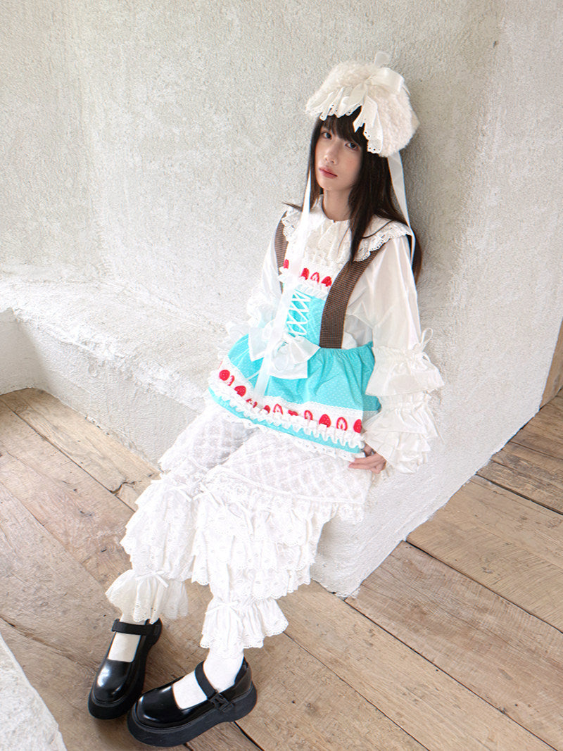 Daytoday Everyday Institute - Strawberry Bow Wing Dress dress daytoday everyday institute