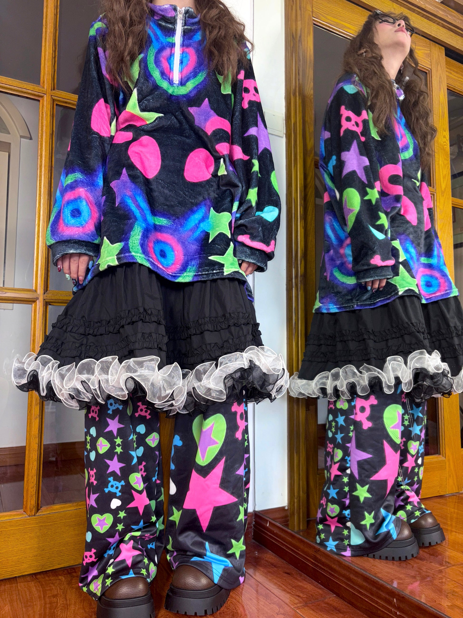 Leerroo - Y2K Kawaii Fleece Sweatshirt sweatshirt Leerroo