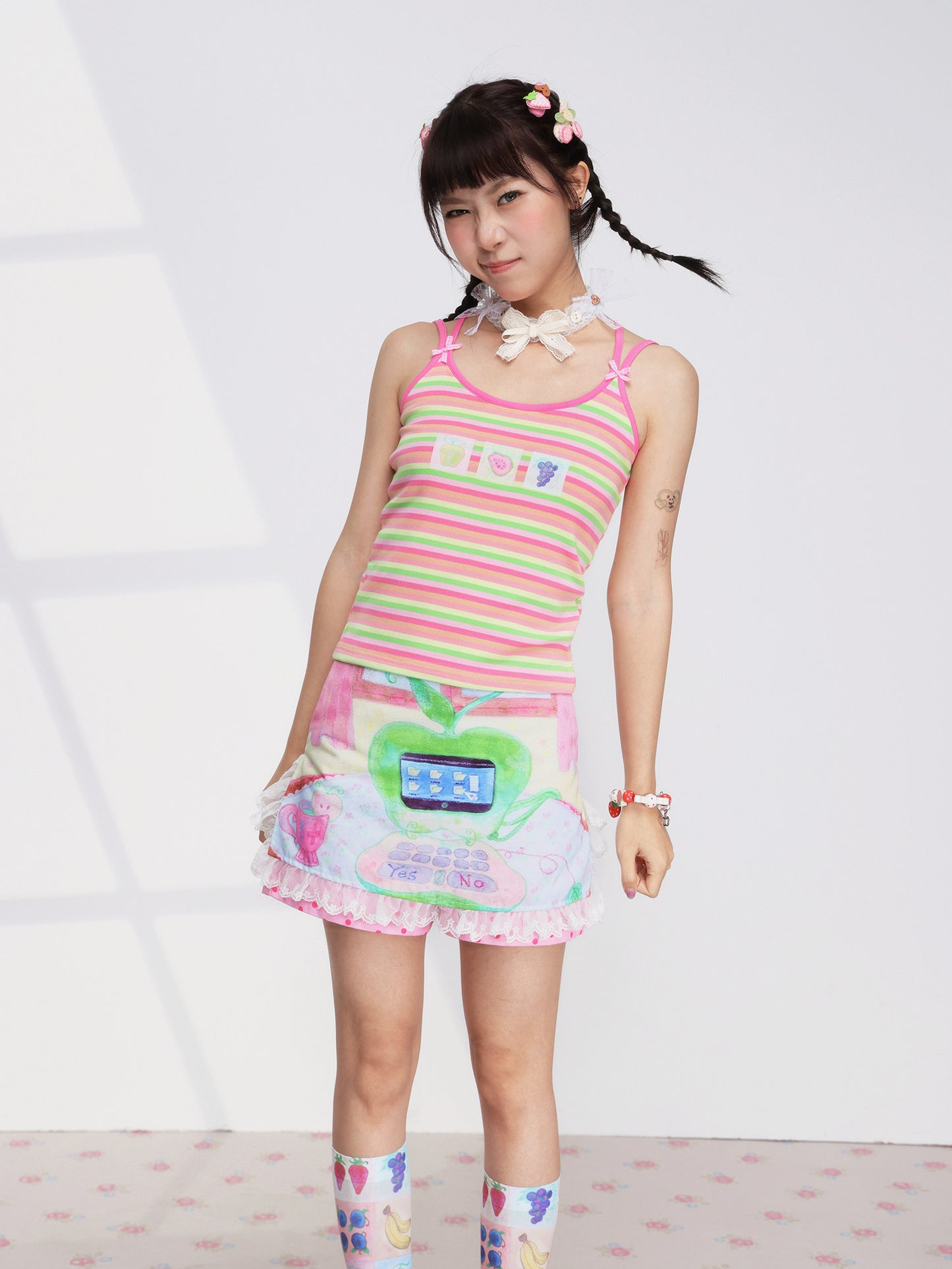 FRUITS - Fruit Stripe Cami Top camisole Fruits