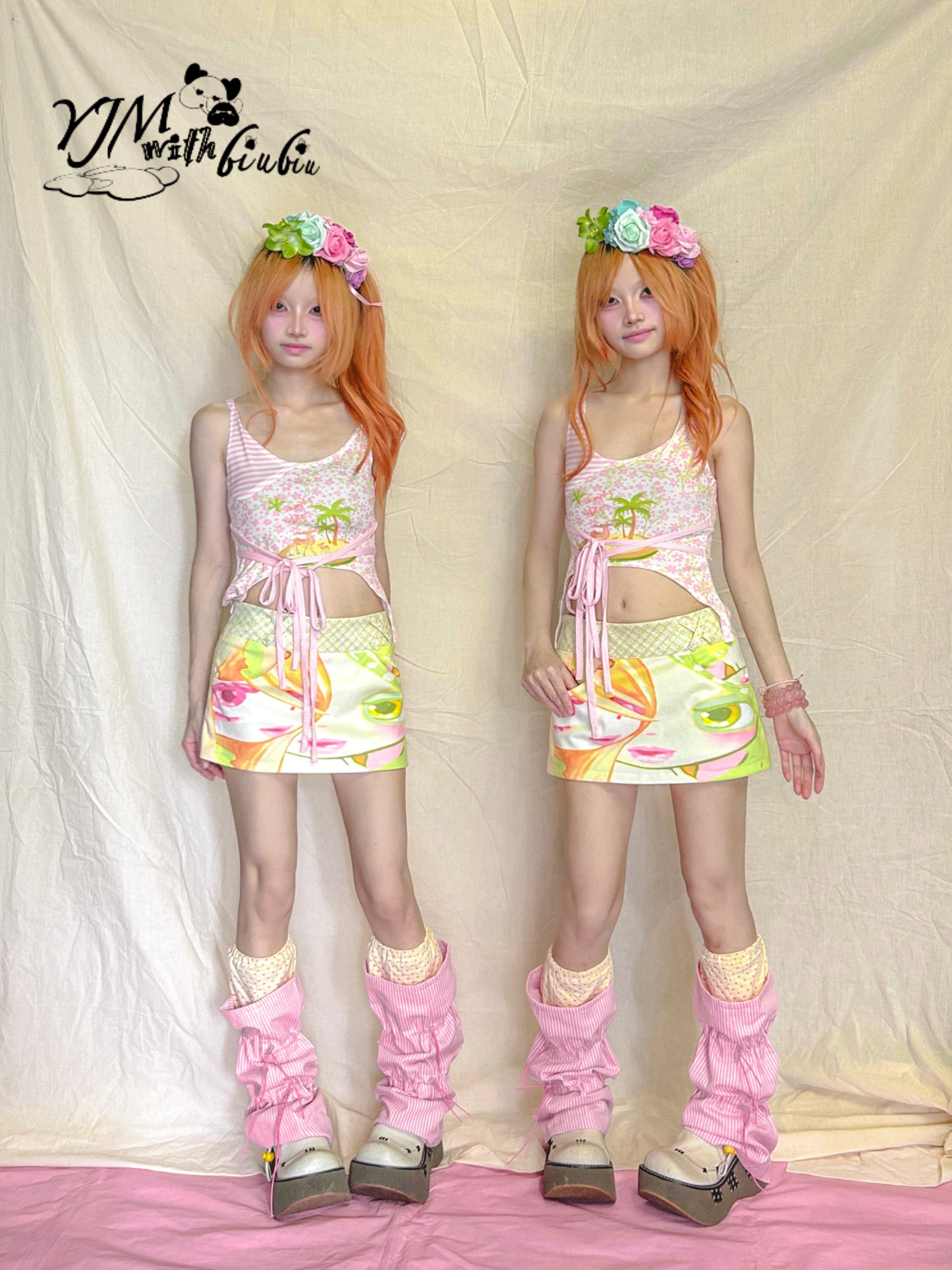 YJM with biubiu - Decora Kei Low Rise Mini Skirt skirt YJM with biubiu