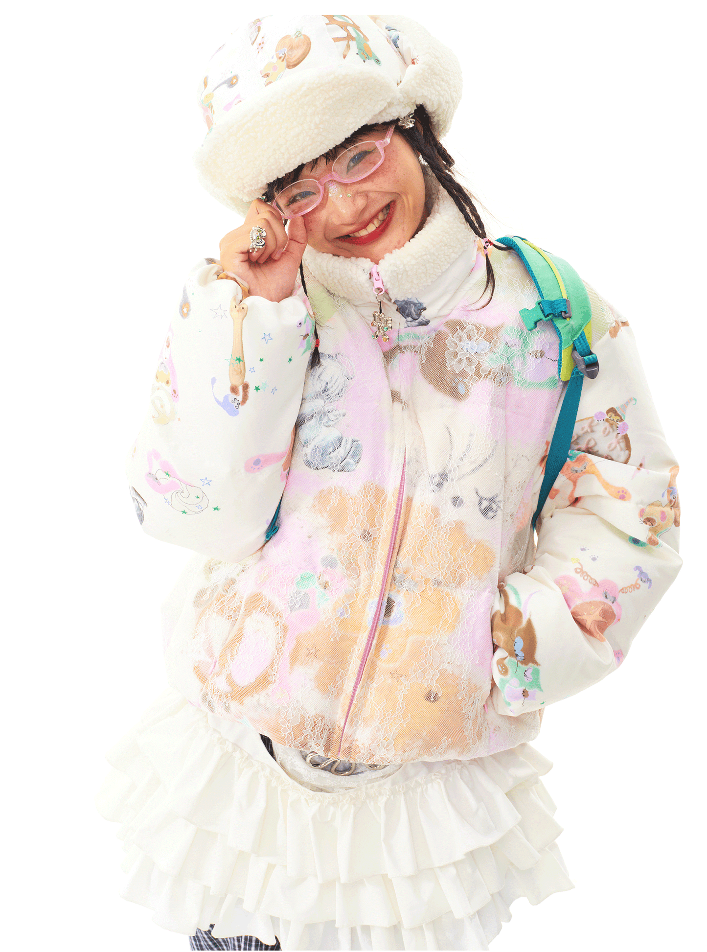 sillysis - Cute Illustrated Down Jacket jacket sillysis