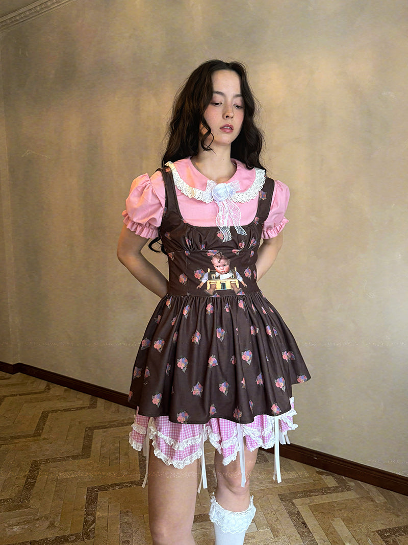 Daytoday Everyday Institute – Cute Doll Jacquard Sleeveless Dress dress daytoday everyday institute