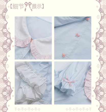 Sinsingirl - Kawaii Bunny Academy Shirt & Mini Skirt Set set sinsingirl