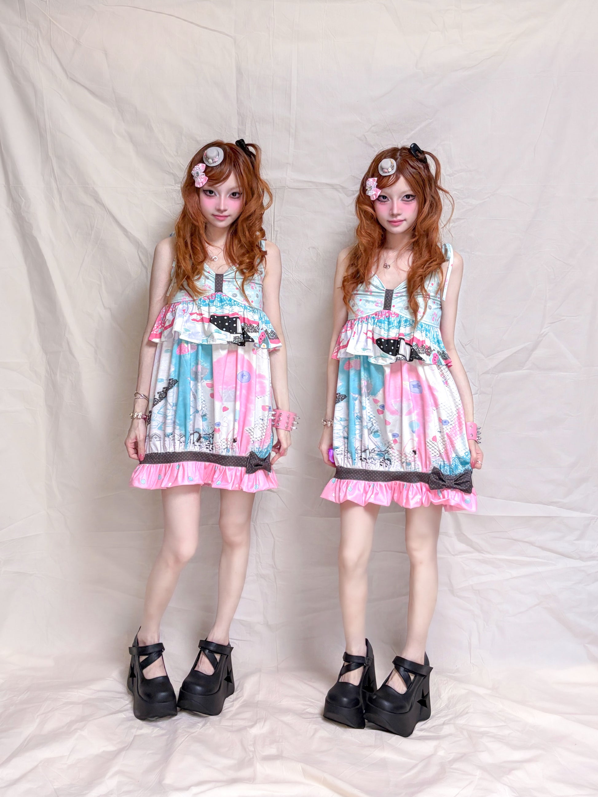 YJM with biubiu - Strawberry Blueberry Ruffle Dress dress YJM with biubiu