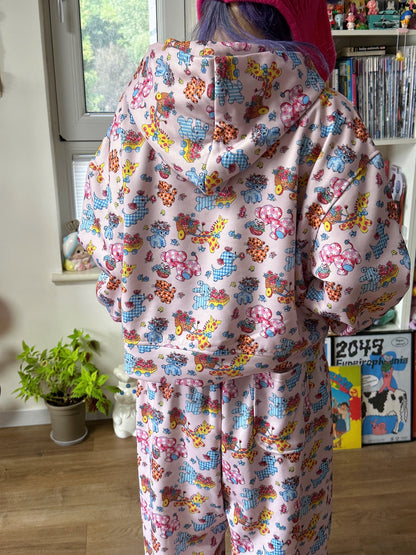 BunnyBunnyGun - Harajuku Vintage Animal Sweatshirt Pink Loose Fit hoodie bunnybunnygun