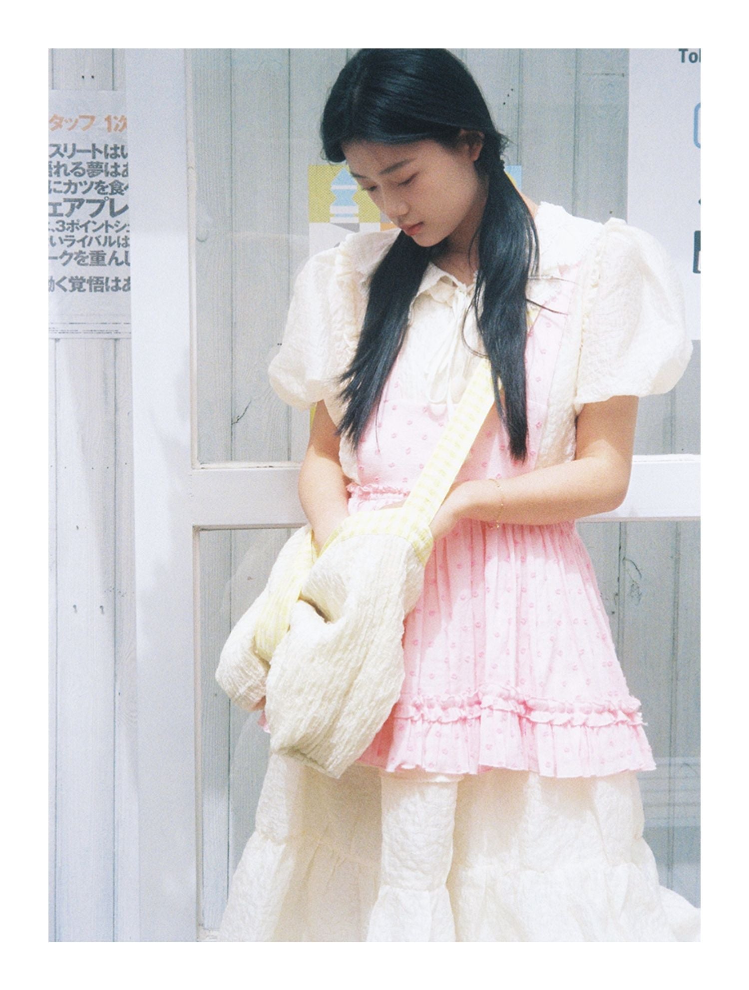 DADANAKO - Pink Polka Dot Pinafore Dress dress DADANAKO