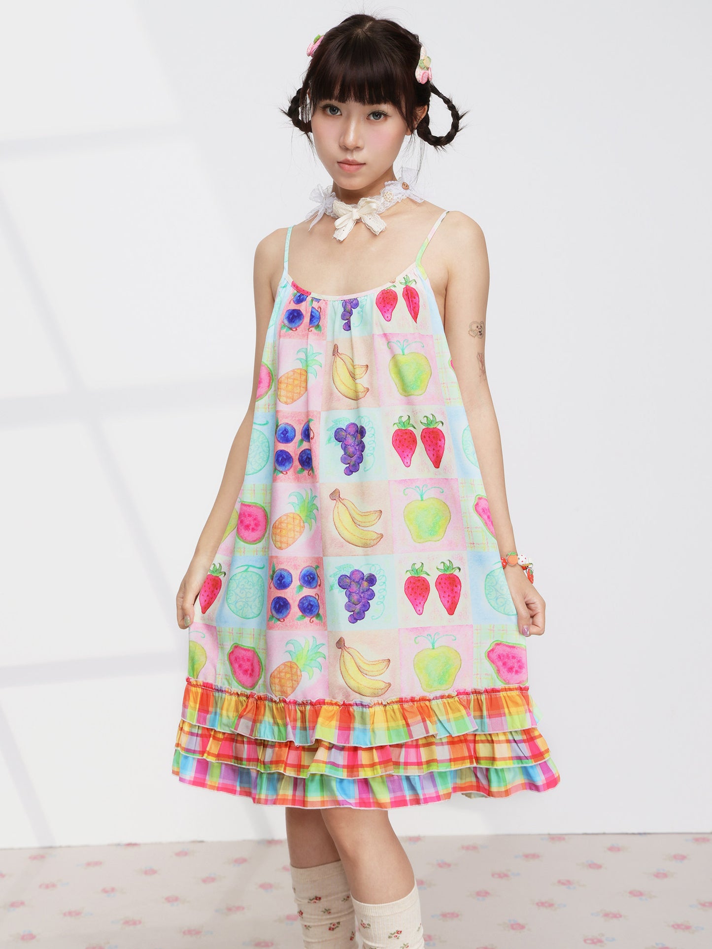 FRUITS - Fruit Ruffle Cami Dress dress Fruits