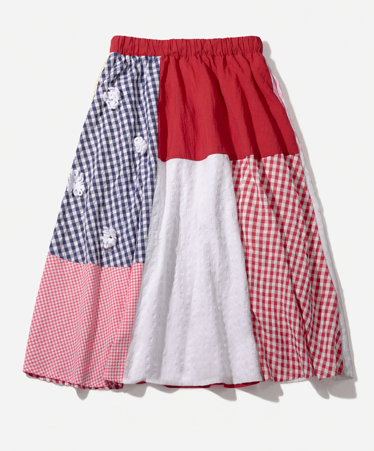 Imakokoni - Contrast Crochet A-Line Midi Skirt skirt imakokoni