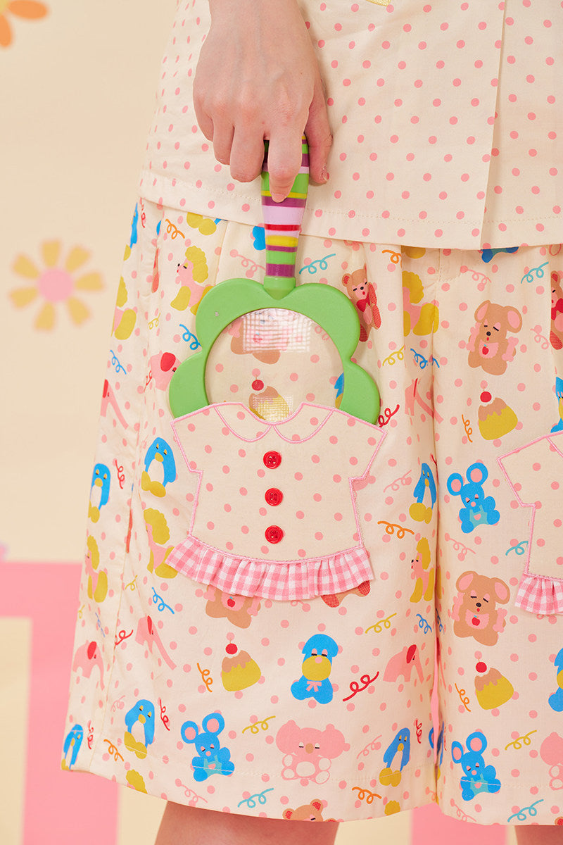 NIKKOU - Cotton Loose Bermuda Shorts shorts Nikkou home