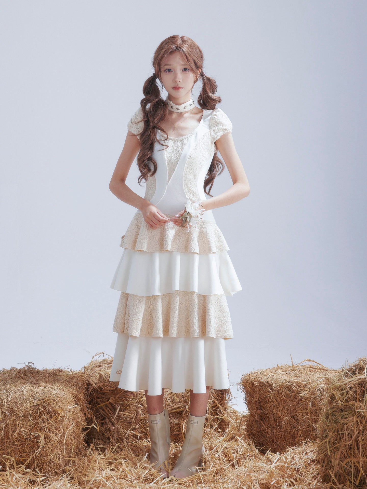 Rose Island - Girly Kei Lace Patchwork Dress dress Rose island
