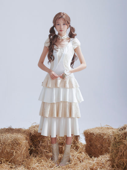 Rose Island - Girly Kei Lace Patchwork Dress dress Rose island